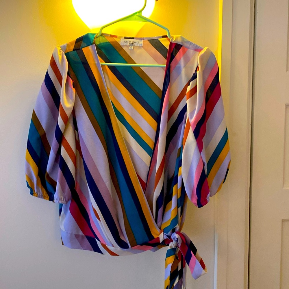 Great Jones striped blouse Size XL